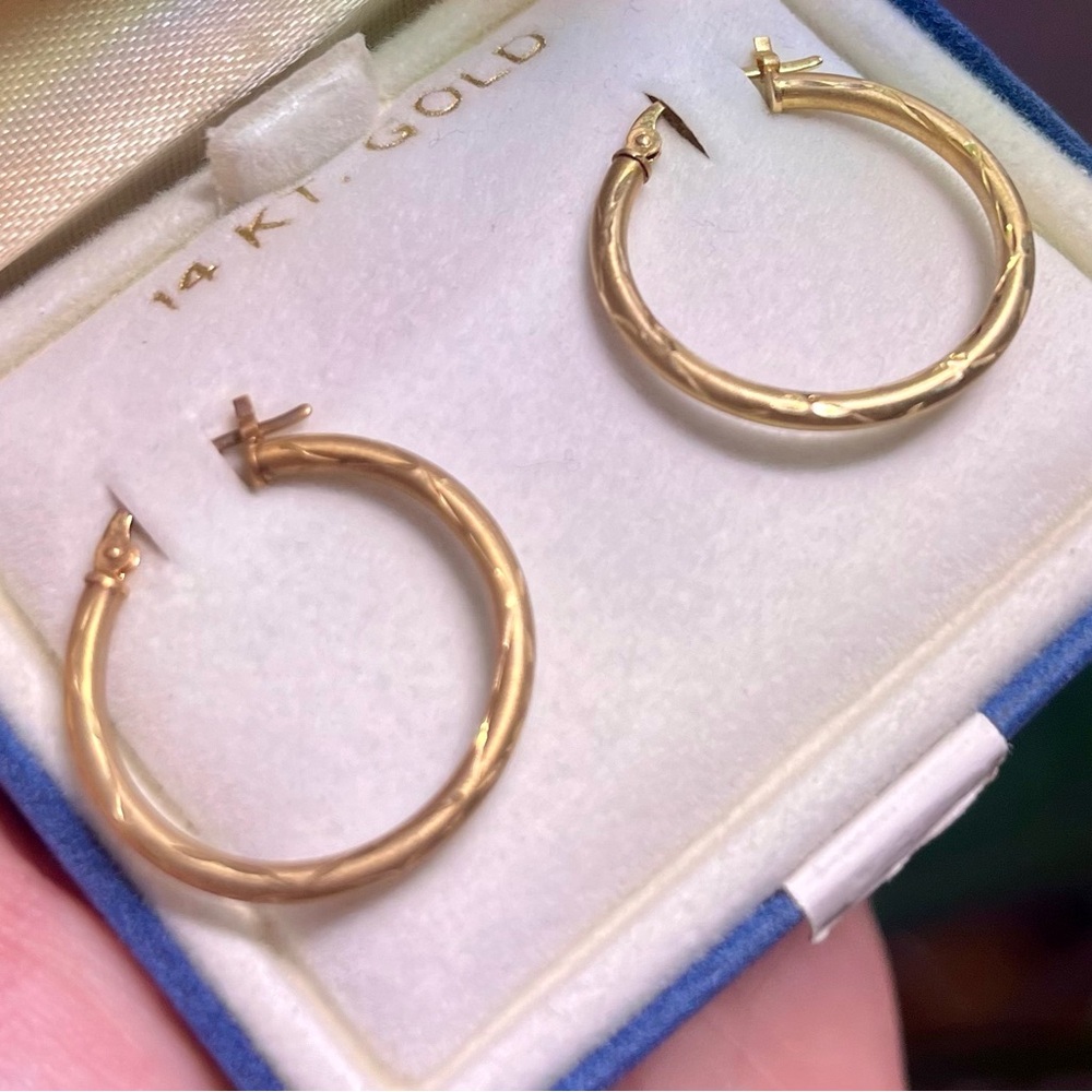 14K Gold Hoop Earrings